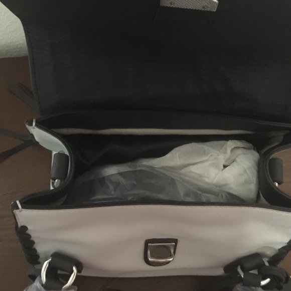 Joy Gryson Printed Croco Women's Black Nyla Satchel Bag - Picture 7 of 8